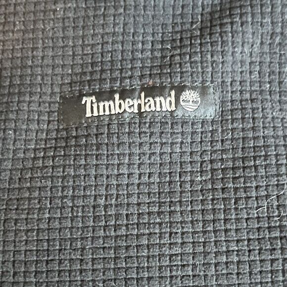 Timberland Men’s 3XL Waffle Fleece Long Sleeve Shirt Quarter Zip Pull Over Black - Picture 4 of 6